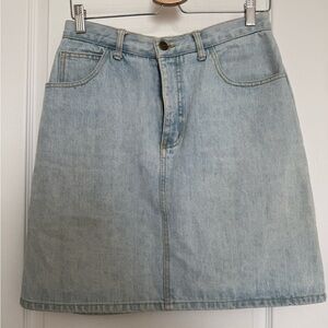 80s Vintage Guess by Georges Marciano Light Wash Denim Skirt size 32 / us 10